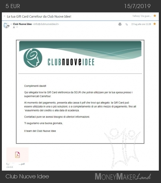 Pagamento 81 per Club Nuove Idee