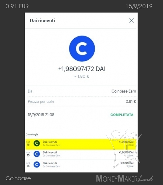 Pagamento 24 per Coinbase