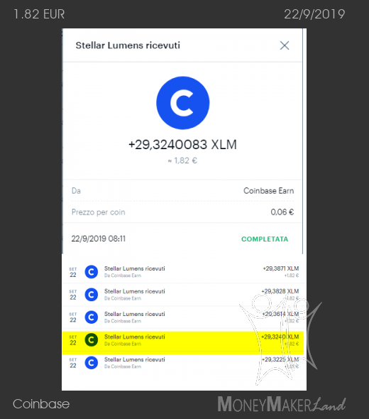 Payment 32 for Coinbase