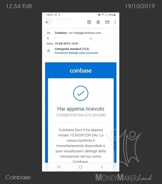Payment 50 for Coinbase
