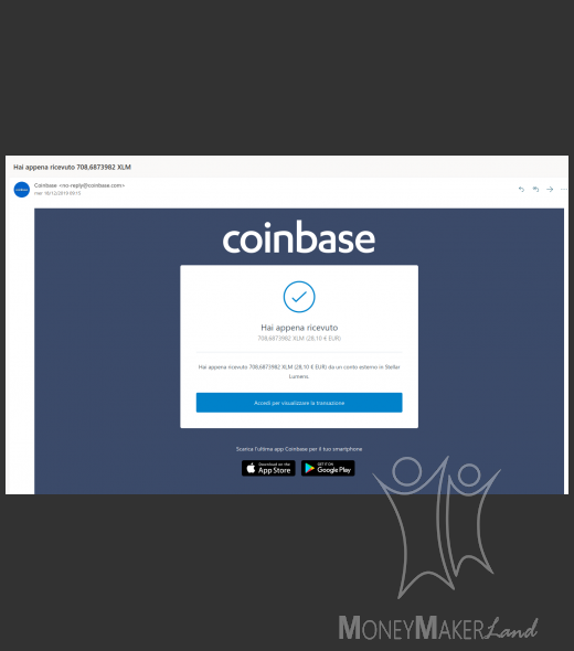 Payment 64 for Coinbase