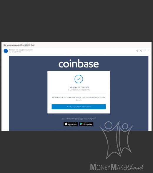 Payment 65 for Coinbase
