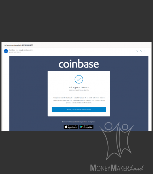 Payment 77 for Coinbase