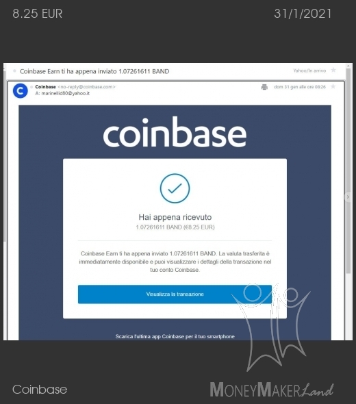 Payment 115 for Coinbase
