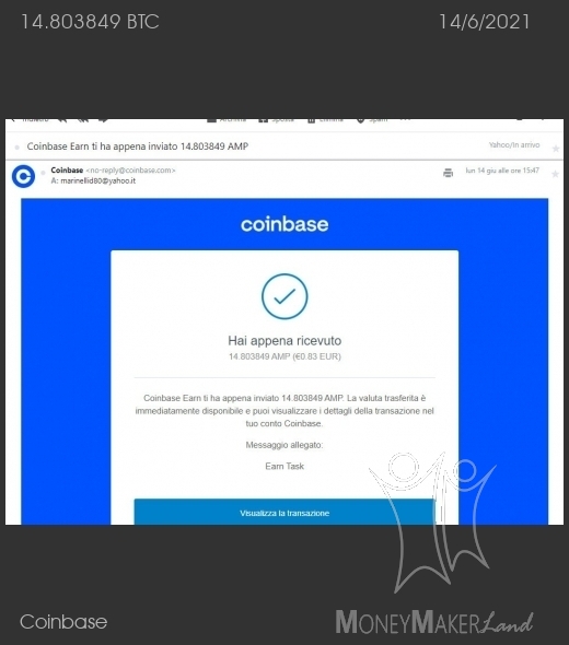 Payment 136 for Coinbase