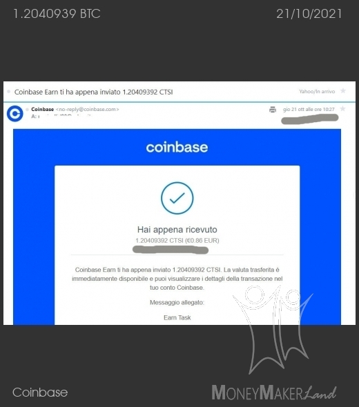 Payment 140 for Coinbase