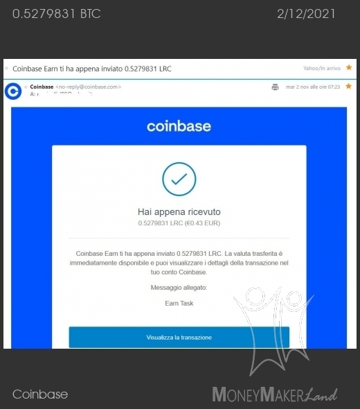 Payment 142 for Coinbase