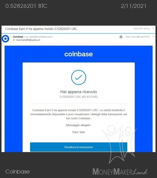 Payment 143 for Coinbase