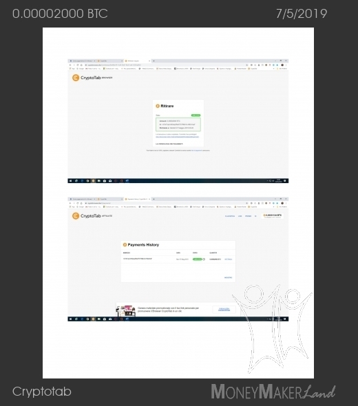 Pagamento 19 per Cryptotab