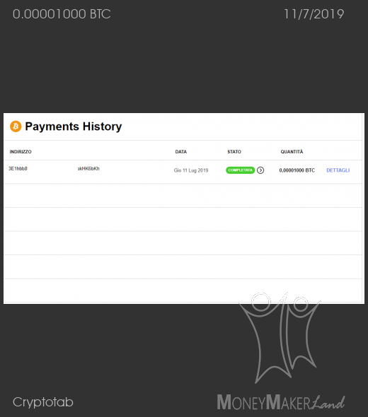 Payment 34 for Cryptotab