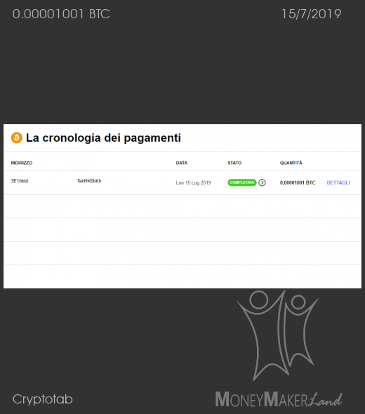 Payment 39 for Cryptotab