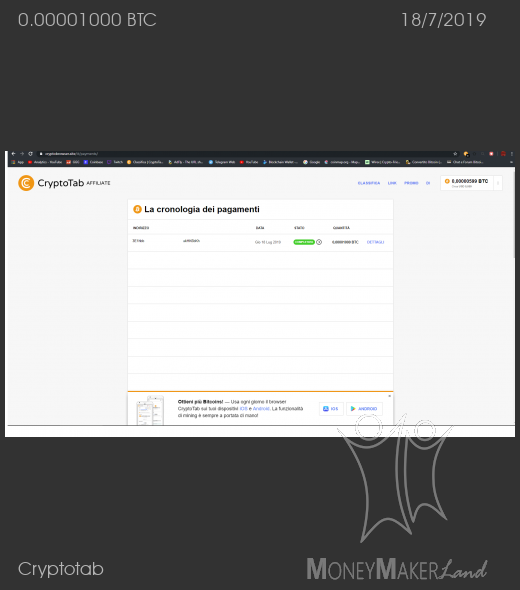 Payment 43 for Cryptotab
