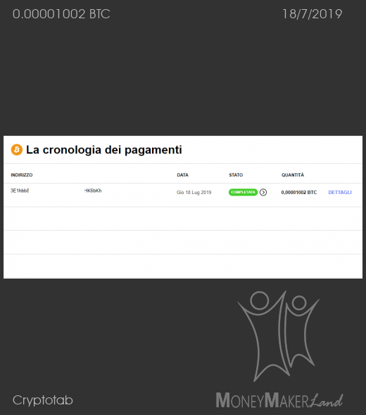 Pagamento 47 per Cryptotab