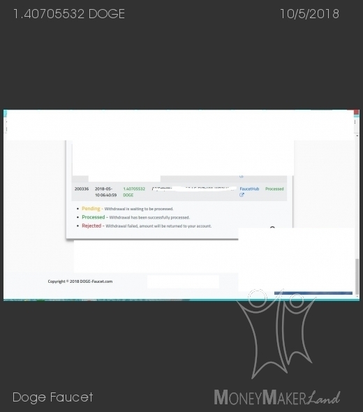 Payment 1 for Doge Faucet