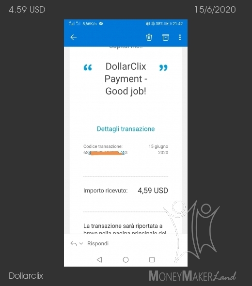 Payment 3 for Dollarclix