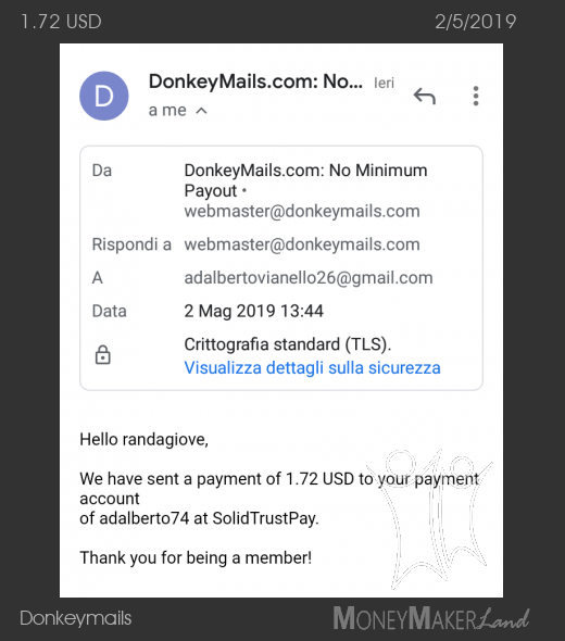 Payment 49 for Donkeymails