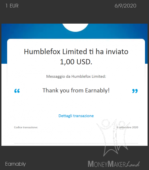 Payment 32 for Earnably