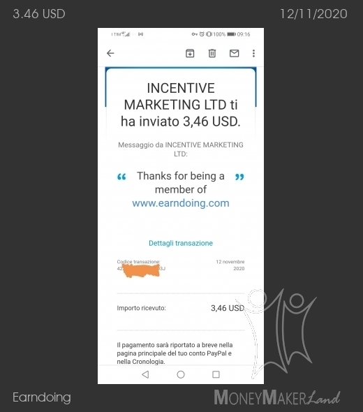 Payment 15 for Earndoing