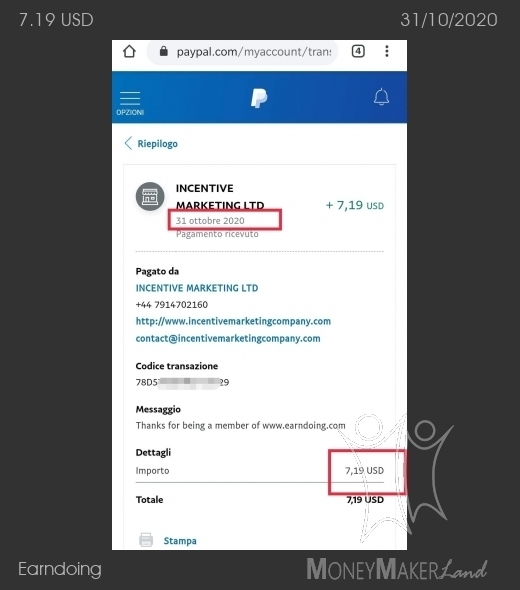 Payment 24 for Earndoing