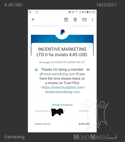 Payment 32 for Earndoing
