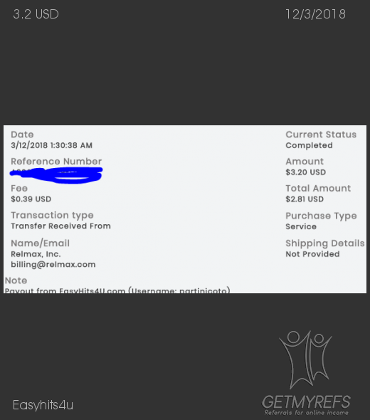 Pagamento 115 per Easyhits4u
