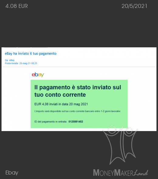 Pagamento 374 per Ebay