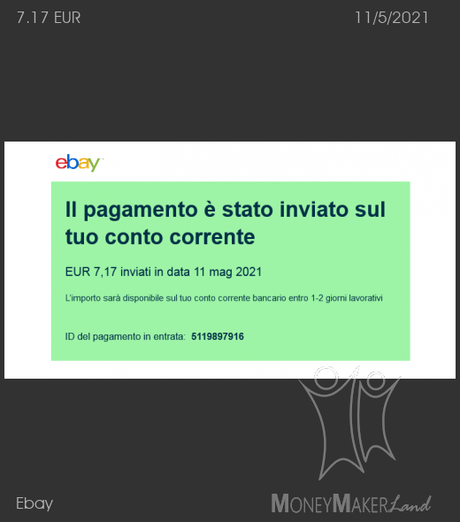 Pagamento 375 per Ebay