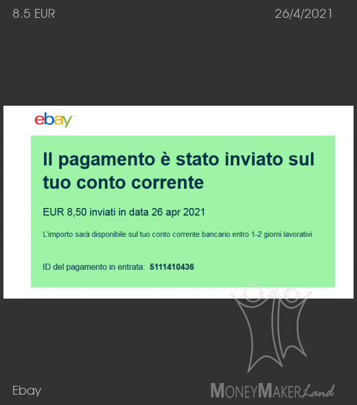 Payment 377 for Ebay