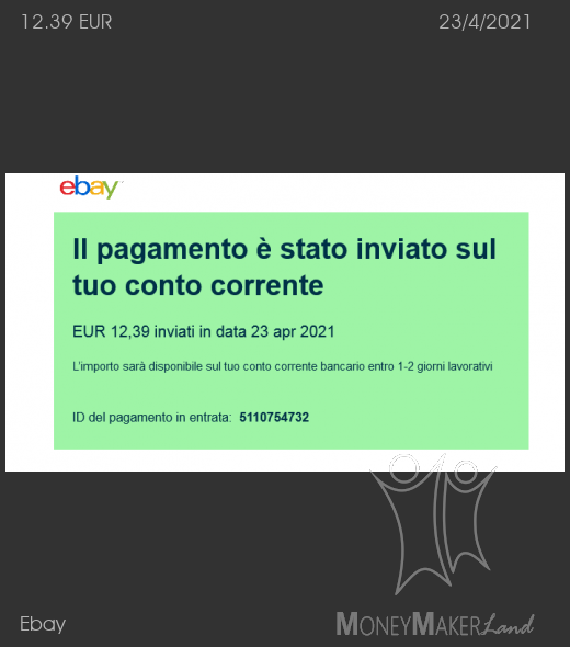 Payment 378 for Ebay