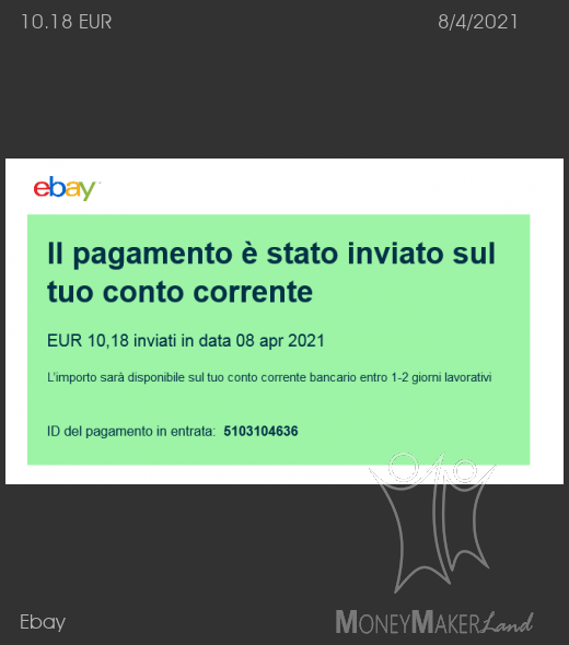 Pagamento 384 per Ebay