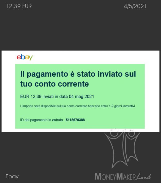 Pagamento 385 per Ebay