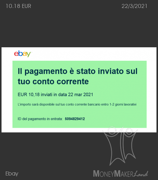 Pagamento 386 per Ebay