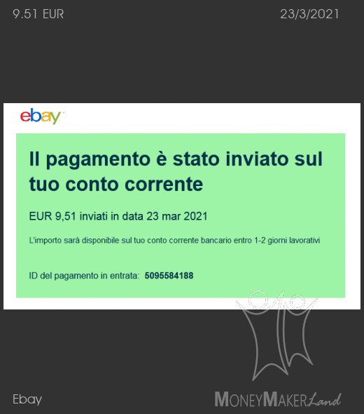 Pagamento 387 per Ebay