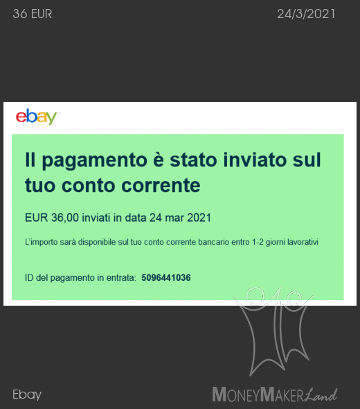 Pagamento 388 per Ebay