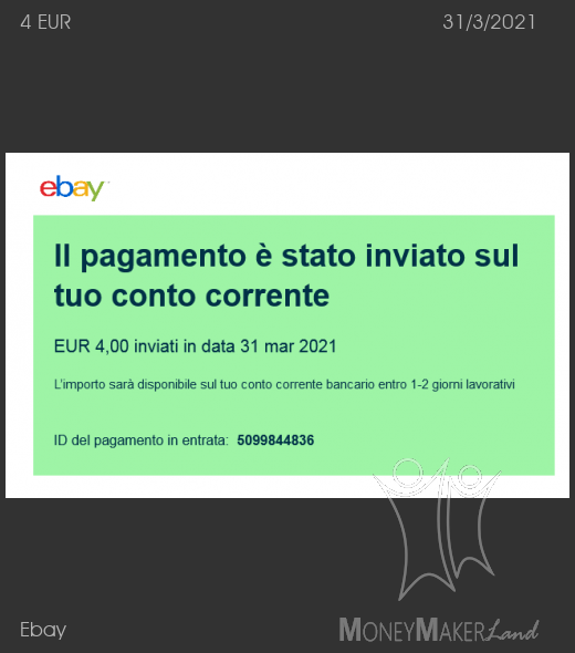 Pagamento 392 per Ebay