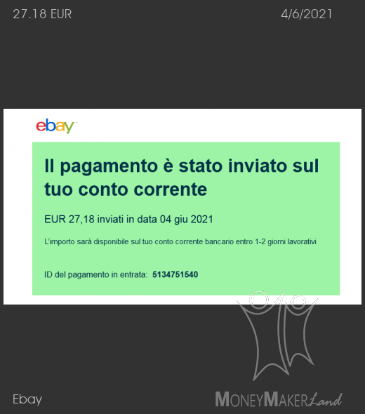 Pagamento 397 per Ebay