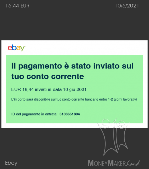 Payment 398 for Ebay