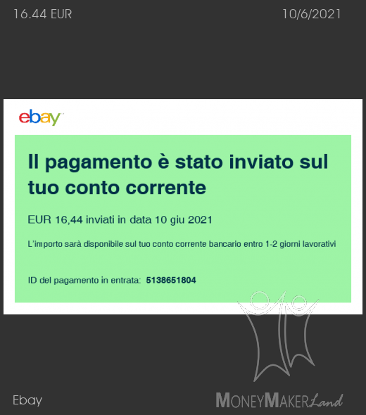 Pagamento 398 per Ebay