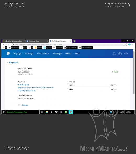 Pagamento 17 per Ebesucher