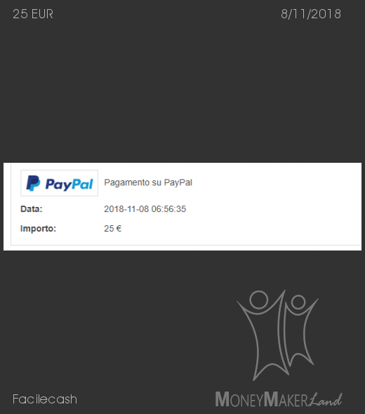 Payment 1 for Facilecash