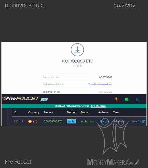 Pagamento 31 per Fire Faucet