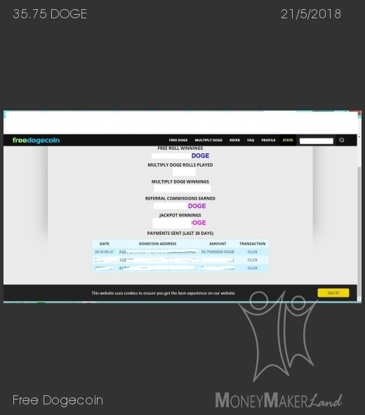 Payment 31 for Free Dogecoin