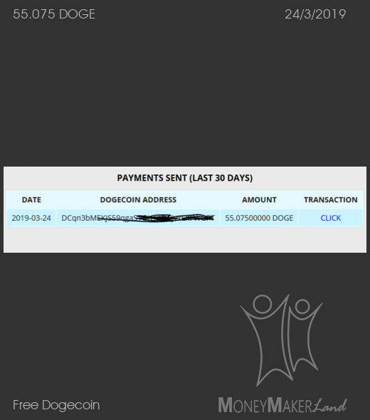 Payment 38 for Free Dogecoin