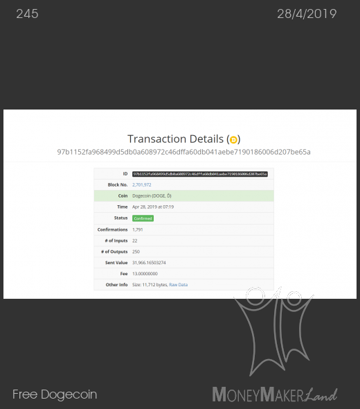 Payment 42 for Free Dogecoin