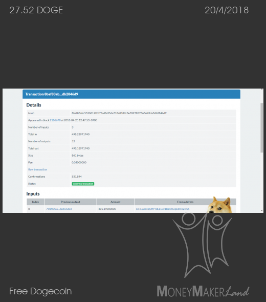 Payment 47 for Free Dogecoin