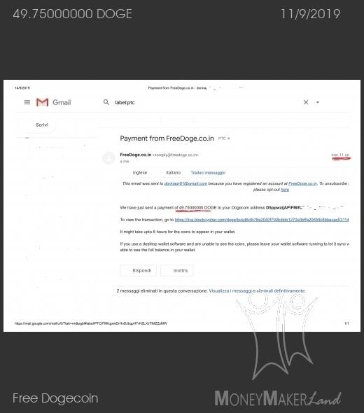 Payment 59 for Free Dogecoin