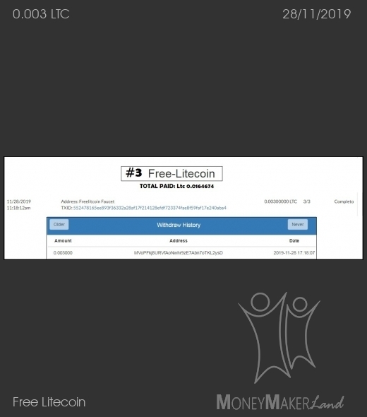 Payment 11 for Free Litecoin