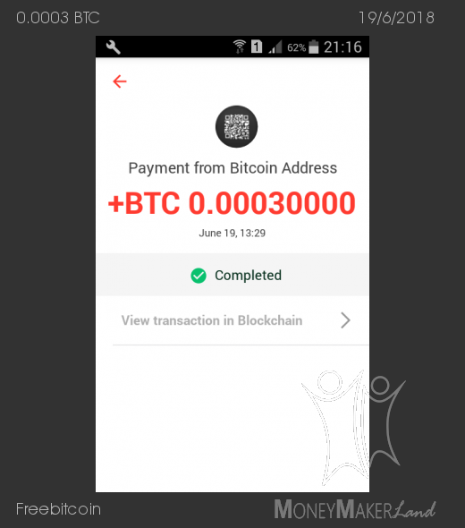 Payment 187 for Freebitcoin