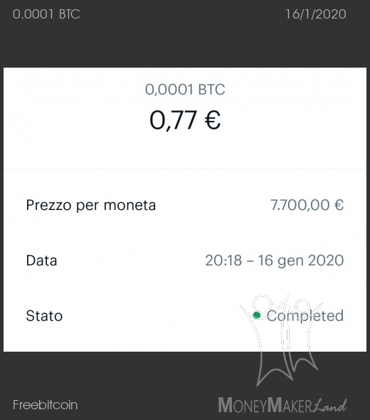 Payment 226 for Freebitcoin