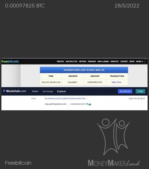 Pagamento 253 per Freebitcoin